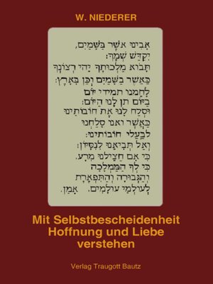 cover image of Mit Selbstbescheidenheit Hoffnung und Liebe verstehen